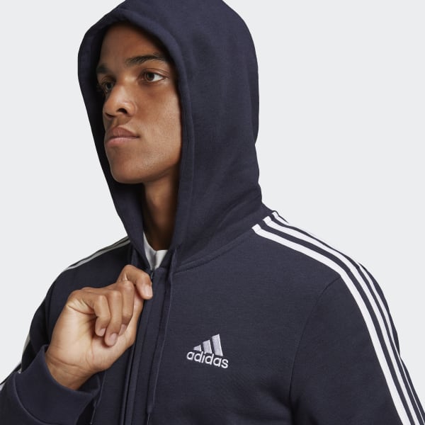 Essentials Fleece 3-Stripes Full-Zip Hoodie